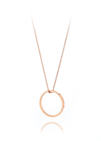 Rose Gold Ring Necklace, available in Enough, Believe or Strong