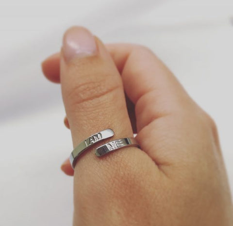 HALF PRICE SALE - I AM ME’ Affirmation Ring – Silver