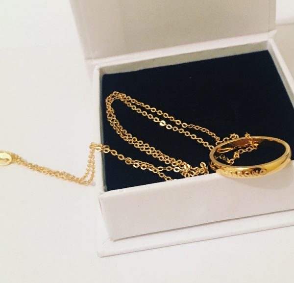 HALF PRICE - Gold Ring Necklace - available in Enough, Believe or Strong