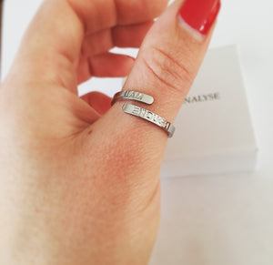 NOW HALF PRICE - I Am Enough Affirmation Ring - Available in Silver, Rose and Gold
