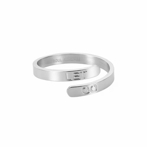 Soul Analyse - ‘Let go’ Affirmation Ring Silver - NOW HALF PRICE