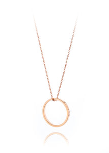 Rose Gold Ring Necklace, available in Enough, Believe or Strong