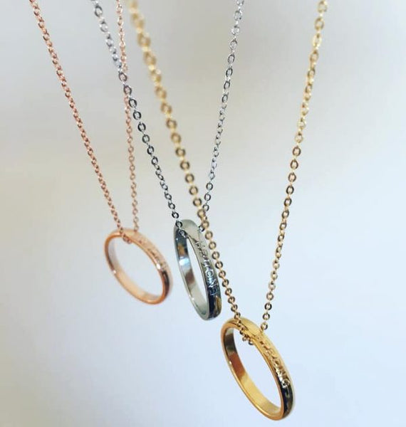 Gold Ring Necklace - available in Enough, Believe or Strong
