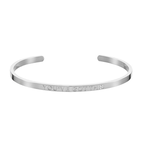 You’ve Got This’ Affirmation Bracelet Silver