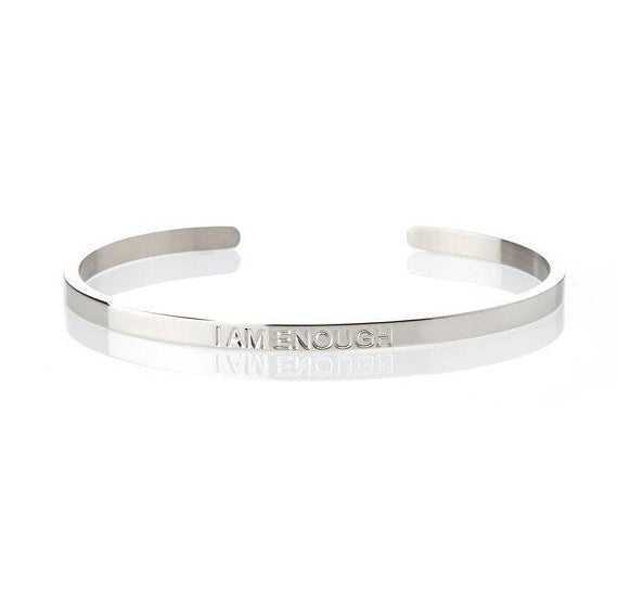 I AM ENOUGH – AFFIRMATION BRACELET – (AVAILABLE IN SILVER, ROSE OR GOLD)