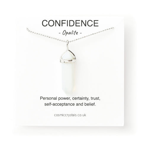 Confidence Necklace Silver, Opalite