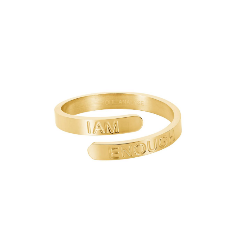 I Am Enough Affirmation Ring Available in Silver Rose and Gold