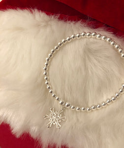 Snowflake charm bracelet