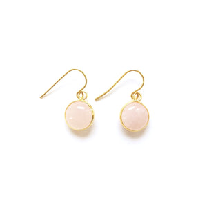 Love Earrings, Rose Quartz HALF PRICE